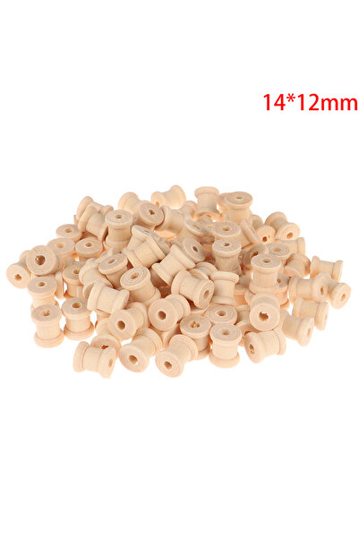 Choice1 114MMx12MM 100Pcs Wooden Empty Thread Spools Wood Bobbins Reels Organ...