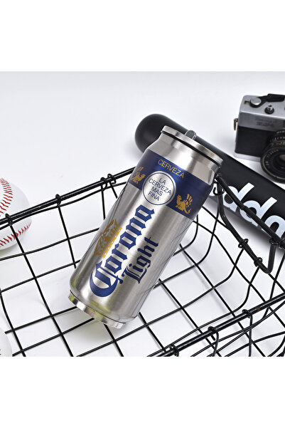 Choice كوب من الفولاذ المقاوم للصدأ سعة 500 مل، كوب معزول مبتكر على شكل علبة بيرة، أكواب مفرغة من الهواء مع شفاطة، يحافظ على برودة المشروبات الغازية