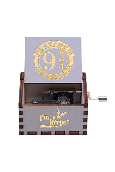 Miniso 943 943 Hand Cranked Music Box Solid Wood Antique Carved Wooden Hand Crank Music Box Figure Christm