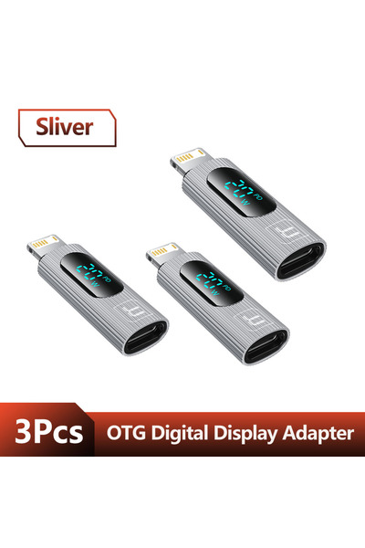 Toocki 3 قطع من محولات OTG الفضية PD بقدرة 20 واط لشاشات العرض الرقمية، من US...