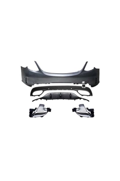 HYM TUNİNG MERCEDES C SERİSİ W205 AMG ARKA TAMPON + DİFÜZÖR + EGZOZ 2015 2022...