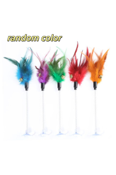 Choice 5 قطع من ألعاب القطط الزنبركية بألوان عشوائية، لعبة تفاعلية للقطط مع أ...