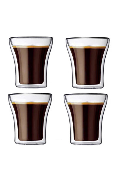 Choice8 101-200ml 200ML-4Pcs 100/200/250ML Simple Double-layer Glass Cup Heat...