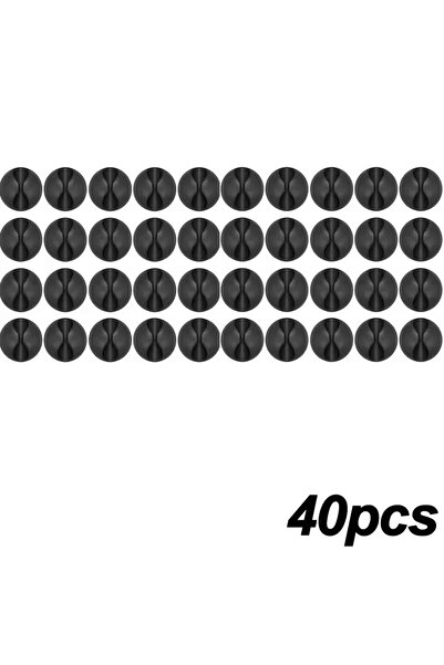 Choice 40x أسود 5/50 قطعة مشابك كابلات سطح المكتب إدارة الأسلاك منظمات الأسلا...