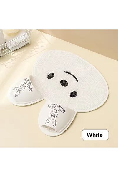 Choice white rabbit Bathing Anti Slip Mat Exfoliating Shower Massage Scraper Bathroom Non-slip Bath Mat Bac