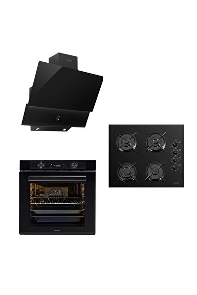 Luxell MASTER SİYAH CAM ANKASTRE SET