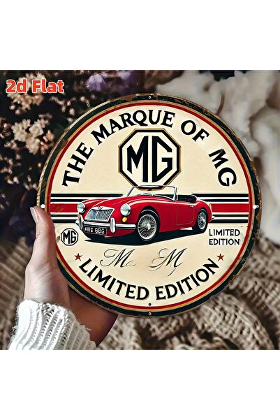 Choice 7.87x7.87in(20x20cm) light yellow [Vintage MG Car Emblem] Vintage MG Limited Edition 2D Flat Car Emb