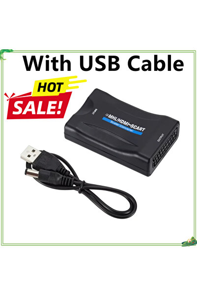 Choice USB Power Cable HDMI to SCART HD 1080P Video Audio Adapter Universal Converter Adapter for HD TV DVD