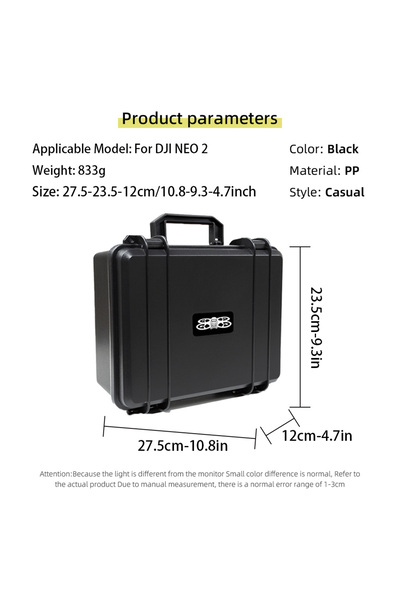 Choice black Portable Safety Box For DJI NEO 2 Protective Explosion-proof Box Hard Shell Carrying Case Suit