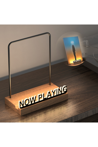 Choice Now Playing Vinyl Record Stand LED, Vinyl Record Display Holder, Acrylic Album Stand with Warm Wh...