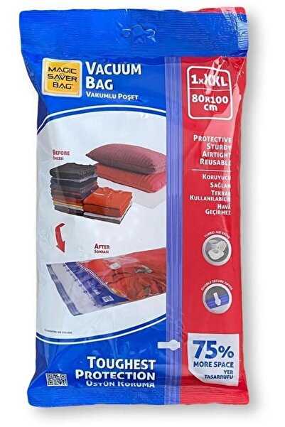 Bella Home Прозрачна вакуумна торбичка за съхранение 80x100 cm - 1 брой