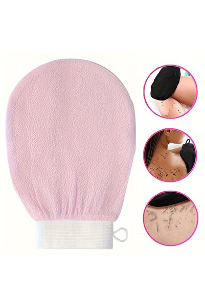 Choice قفاز تقشير عميق وردي اللون (قطعة واحدة) - مقشر للجسم، يزيل الجلد الميت...