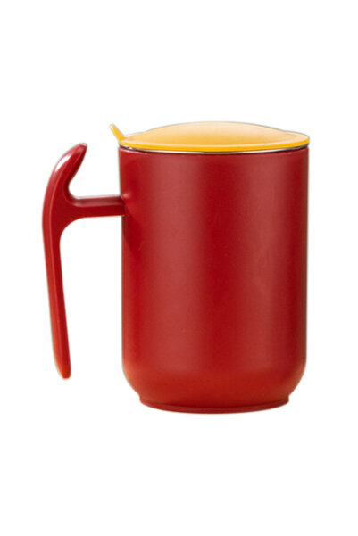 Choice كوب قهوة أحمر سعة 500 مل، مصنوع من الفولاذ المقاوم للصدأ 304، بسعة كبي...