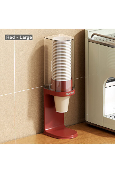 Choice Red-Large Disposable cup storage rack, Luxury paper cup dispenser Suitable for disposable paper cup