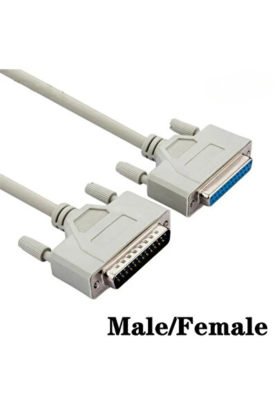 BSN كابل DB25 ذكر-أنثى بطول 1.5 متر، 25 سنًا، كابل DB25 متوازي ذكر إلى ذكر أنثى، كابل طابعة LPT DB25 ذكر-ذكر بطول 1.5 متر/3 متر/5 متر/