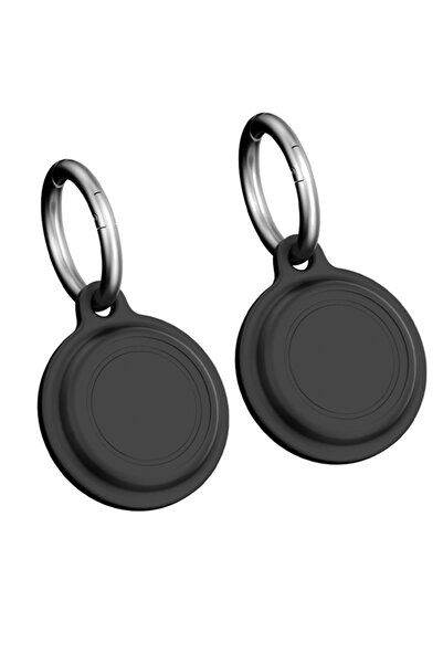 Alloet 2PCS Black Case for Moto Tag Smart Tracker Soft Silicone Protective Cover Waterproof Protective Cov