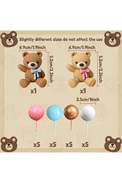 Choice Set 1 LaVenty Pink Blue Gender Reveal Cake Toppers Boy or Girl Cake De...