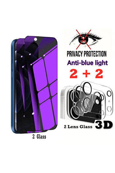 Choice1 واقي شاشة 4 في 1 لهاتف iPhone 17 Pro Max، مضاد للضوء الأزرق، لحماية ا...