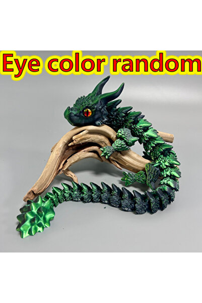 Choice Green and Black 50Cm/19.69In 3D Printed Dragon Moveable Joints Animal ...