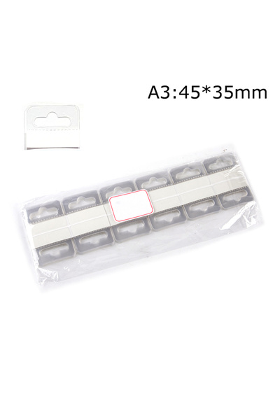 Choice A3 100pcs PVC Slot Hole Adhesive Hang Tabs Hook Plastic Transparent Hook Merchandise Package Box Bag