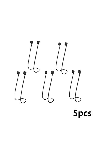 Choice سماعات أذن مغناطيسية سوداء ناعمة من السيليكون، 5 قطع، مضادة للضياع، مز...