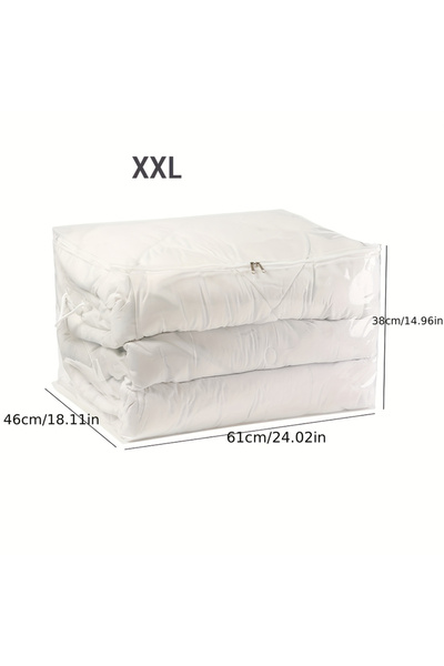 Choice حقيبة تخزين شفافة من مادة PVC مقاس L XXL مزودة بسحاب، حقيبة تخزين متعد...