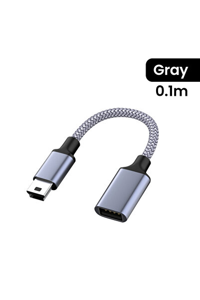 Choice1 grey 0.1M 0.1M/1M Mini USB Male to USB 2.0 Mother OTG Cable For MP3 M...