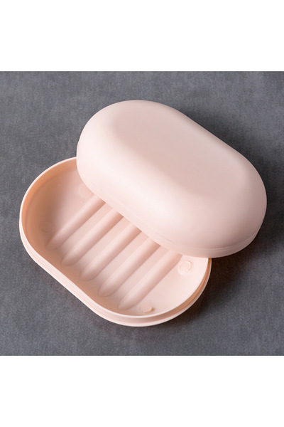 Choice Pink Plastic Bathroom Shower Soap Box With Lids Travel Portable Small Soap Tray Dish Storage Holder