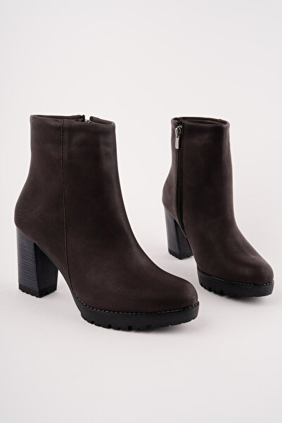 Madam Tarz BLN-516 Cizme cu fermoar cu toc gros