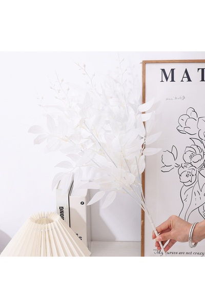 Choice قطعة واحدة من أوراق الصفصاف الأبيض، نباتات خضراء اصطناعية، أوراق أوكال...