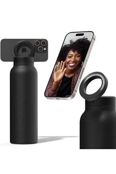 Generic Magnetic Water Bottle with Magnetic Phone Holder, Stainless Steel 800...