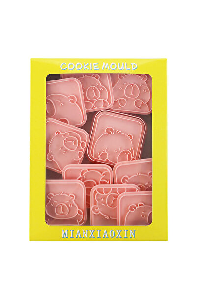 Choice 10 pcs 10Pcs/set Kapibala. Cookie Cutters Plastic 3D Cartoon Pressable Biscuit Mold Cookie Stamp K