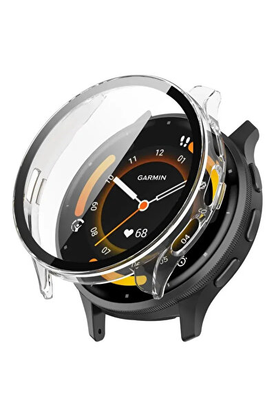 Choice غطاء زجاجي مقوى شفاف لساعة جارمن فينو 3 إس الذكية، غطاء حماية من الصدمات