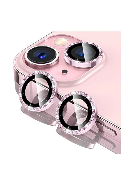 Choice Tempered glass 13 13MINI(2pcs Glitter Pink 2-3Pcs Glitter Camera Lens Protector Cover For IPhone 16