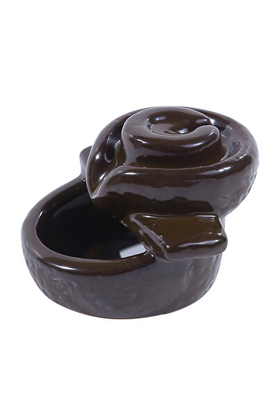 Choice قاعدة بخور شلال عتيقة طاحونة حجرية، مبخرة بوذا صغيرة متدفقة للخلف، حامل قواعد بخور متدفقة للخلف