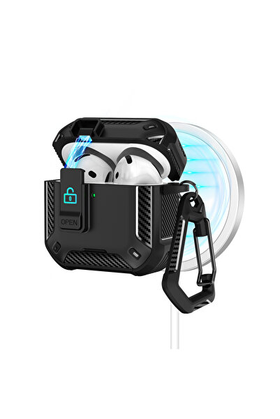 Choice غطاء سماعات أذن مغناطيسي أسود اللون مزود بمفتاح تشغيل تلقائي، متوافق م...