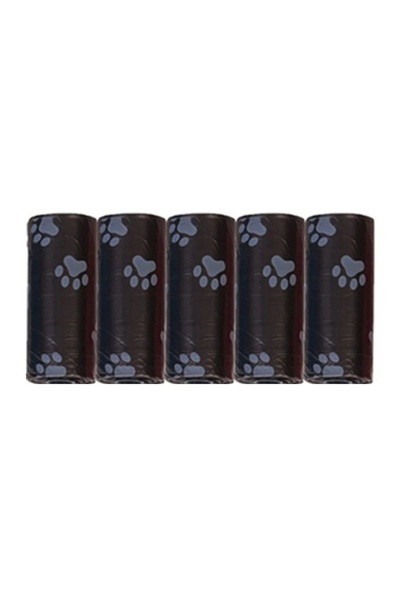 Choice 5 لفات - أكياس بلاستيكية سوداء لفضلات الكلاب، للاستخدام مرة واحدة، منا...