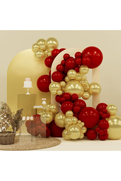 Choice مجموعة أخرى من 110 قطعة، نمط 3، 119 قطعة من البالونات الحمراء والذهبية...