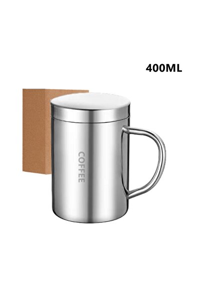 Choice 200-400ml 1Pc 400ML 1 Piece Coffee Mug Stainless Steel Double-Walled Metal Mugs 400ml 300ml 200ml Te