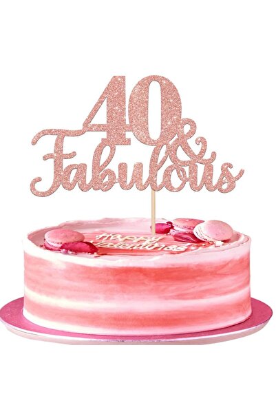 Choice MULTI 1Pcs 40 & Fabulous Cake Toppers Rose Gold 40 Birthday Anniversar...