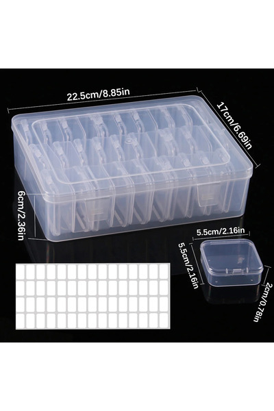 Choice 30 Grids DIY Diamond Painting Embroidery Storage Box, Nail Art Jewelry Rhinestone Mosaic Storage Con