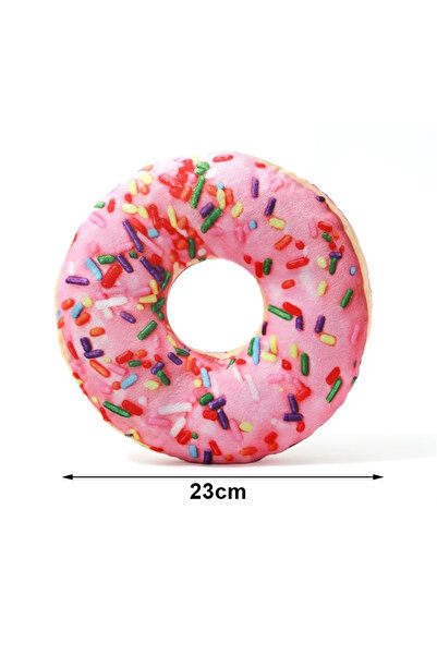 Choice Doughnut Plush Dog Toy Doughnut Pizza Shape Pet Squeaky Toys for Small Large Dogs Cleaning Teeth Pup