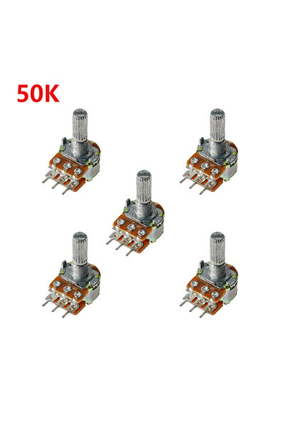 Choice4 YTDMEN 50 كيلو أوم، 5 قطع، WH148، مقياس جهد دوار 6 أطراف، B1K B2K B5K...