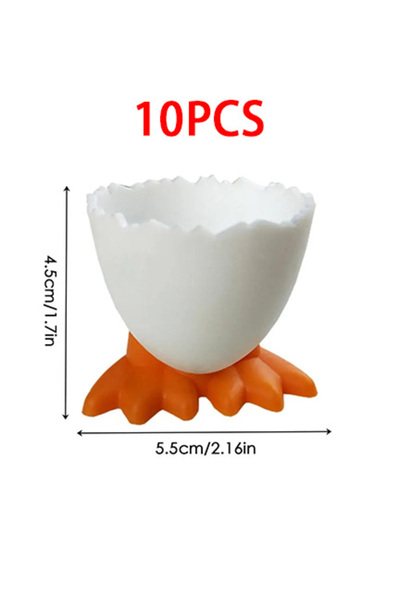 Choice1 Orange x 10 10PCS Creative Cute Egg Cup Holder Chicken Feet Egg Tray ...