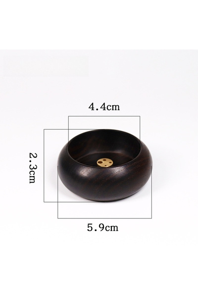 Choice B Solid Wood Incense Holder Ash Catcher Bowl Shape Incense Burner for ...