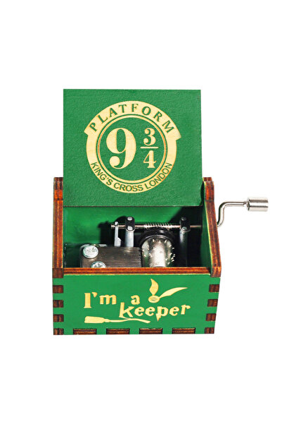 Miniso 943 943 Hand Cranked Music Box Solid Wood Antique Carved Wooden Hand Crank Music Box Figure Christm