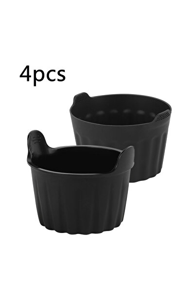 Choice black 4pcs Silicone Mold Cake Bake Custard Pudding Mould Air Fryer Silicone Baking Cup Cake Mould