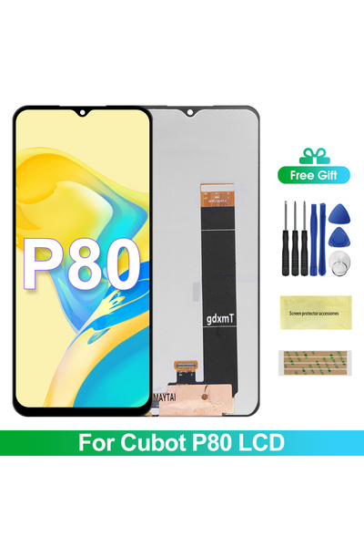 Choice Black No Frame OEM For Cubot P80 LCD Screen Phone Replacement For Cubo...
