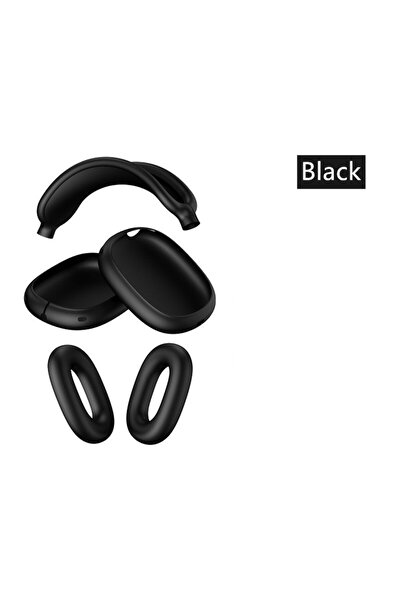 Choice جراب سماعات أذن أسود أنيق وبسيط 5 في 1 لسماعات AirPods Max، مصنوع من ا...