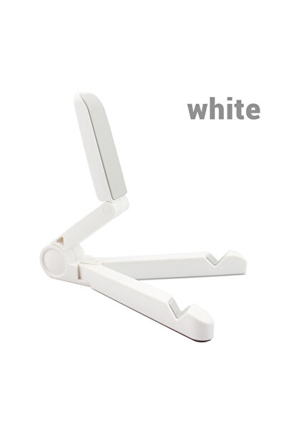 choice2 White Universal Portable Bracket Foldable Tablet Stand Desktop Plasti...